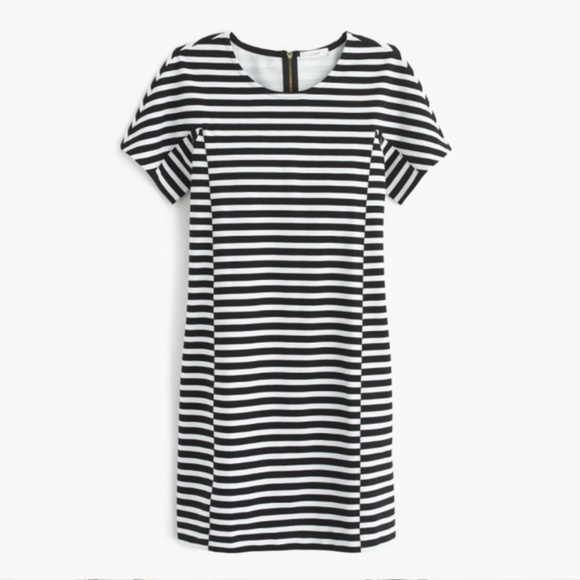 J. Crew Dresses & Skirts - J. Crew Black & White Striped T-Shirt Dress